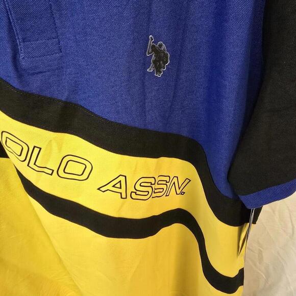 U.S. Polo‎ Assn. Men's Sport Sash Polo Size 2XL Yellow/Blue NWT - Picture 3 of 16